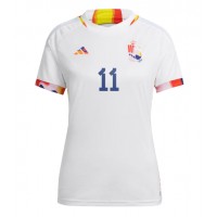 Camiseta Bélgica Yannick Carrasco #11 Segunda Equipación Replica Mundial 2022 para mujer mangas cortas